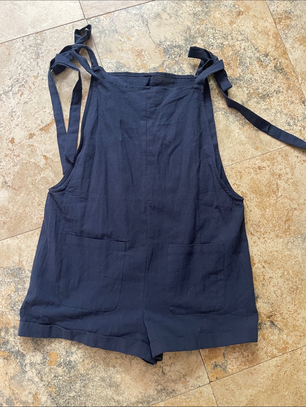 Free People urban outfitters size s /m 4 navy slate Tie-Shoulder Romper Shorts